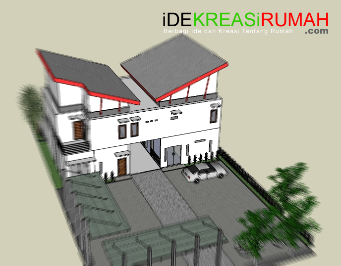 Desain Sketch 3d Rumah Dan Ruang Usaha Bengkel Cuci Mobil Ide Kreasi Rumah