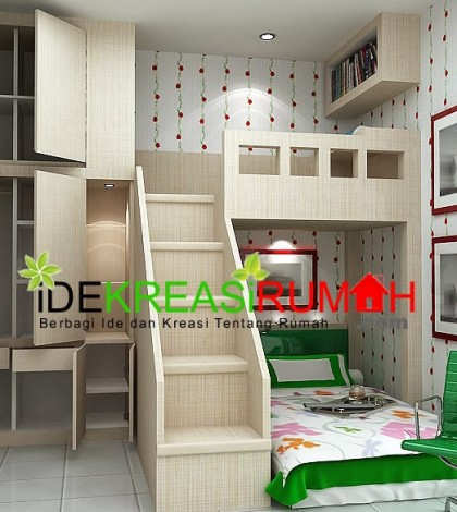 desain interior unik kamar tidur tingkat untuk anak | ide