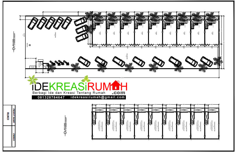 Desain Layout Ruko 2 Lantai dengan 9 Unit: Kombinasi Elegan dan Fungsional
