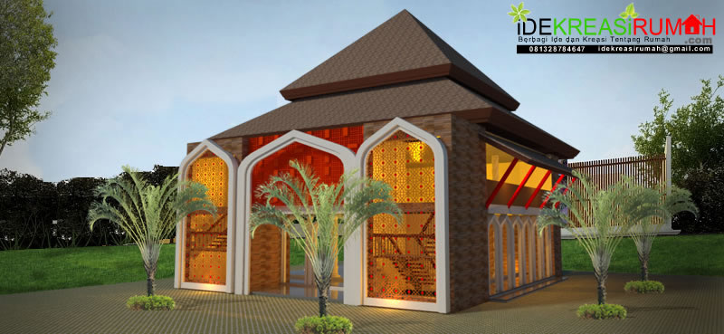Desain Masjid 2 Lantai Tropis Jawa Atap Pendopo | Ide Kreasi Rumah